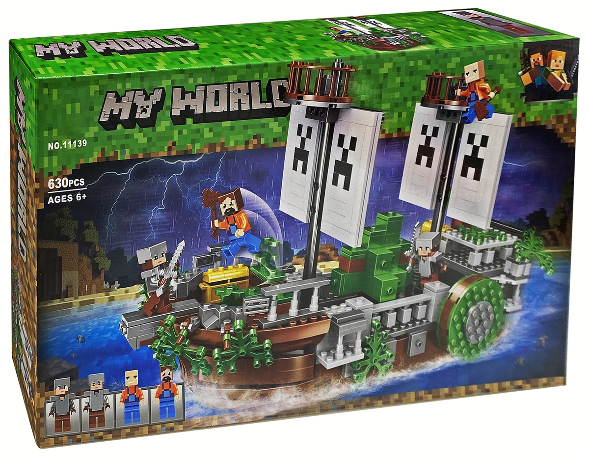 Конструктор My world Майнкрафт Битва на реке 630 деталей — купить в ...