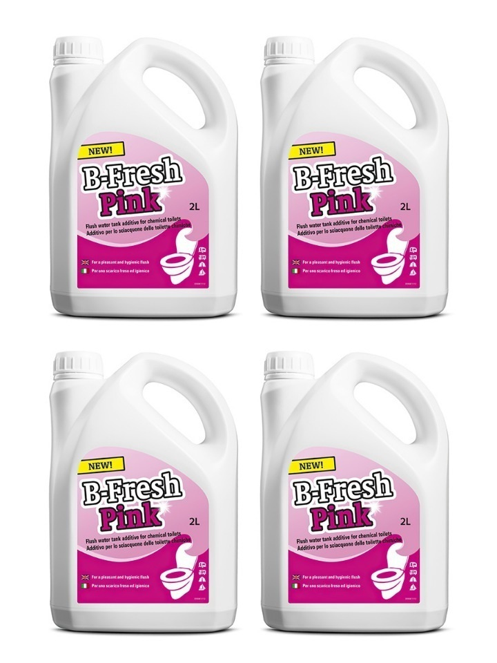 Комплект жидкости для биотуалета "B-FRESH PINK" (2л) - 4 бутылки ...