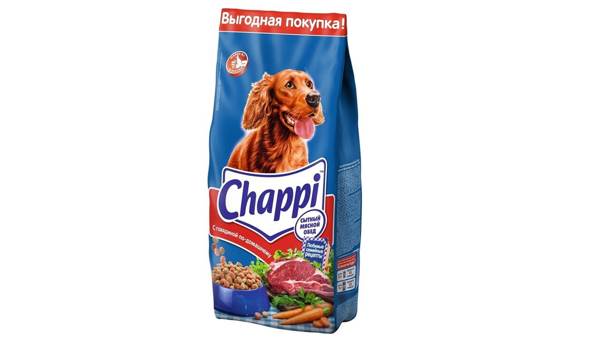 Chappi корм для взрослых собак всех пород, говядина по-домашнему 15 кг ...