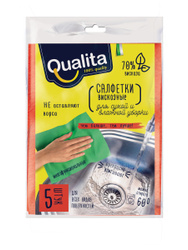 Салфетки для уборки Qualita 6 шт.. QUALITA