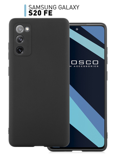 Чехол-накладка ROSCO для Samsung Galaxy S20 FE (Самсунг Галакси С20 ФЕ, S20FE), тонкая полимерная из качественного силикона с матовым покрытием и бортиком (защитой) вокруг модуля камер, черная. Рекомендации для вас