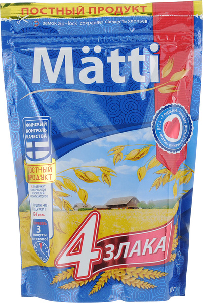 Matti каша 4 злака, 400 г - купить с доставкой по выгодным ценам в ...