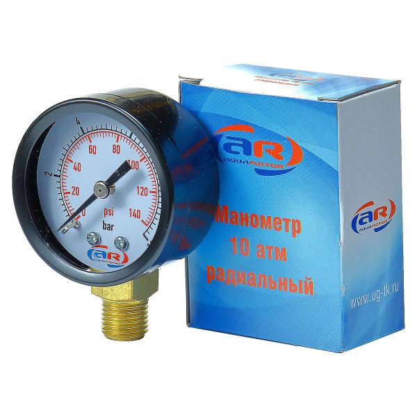 Манометр 10 атм радиальный 50 мм - купить по выгодной цене в интернет ...