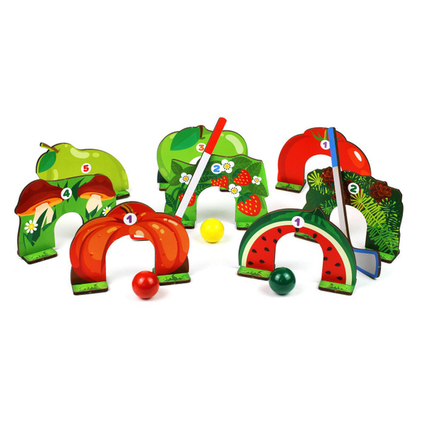 Настольная игра "Гольф. Плоды" WoodlandToys, развивающая деревянная ...