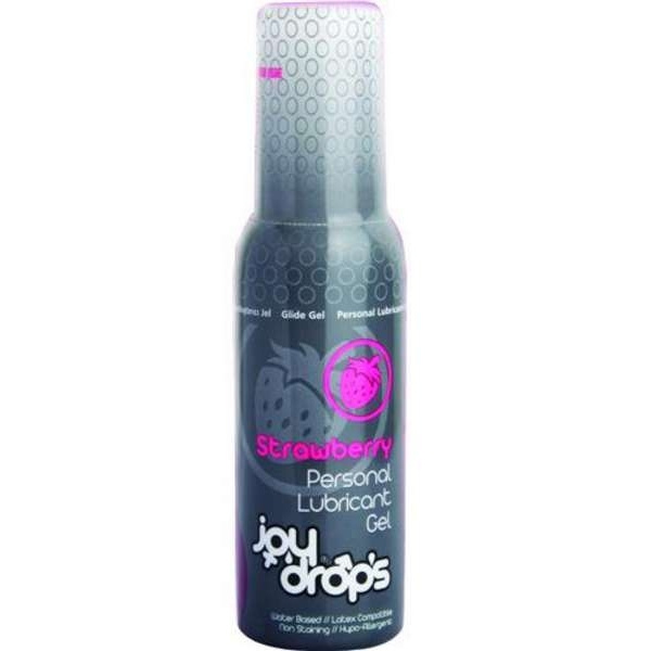 Смазка на водной основе со вкусом клубники JoyDrops Strawberry - 100 мл ...