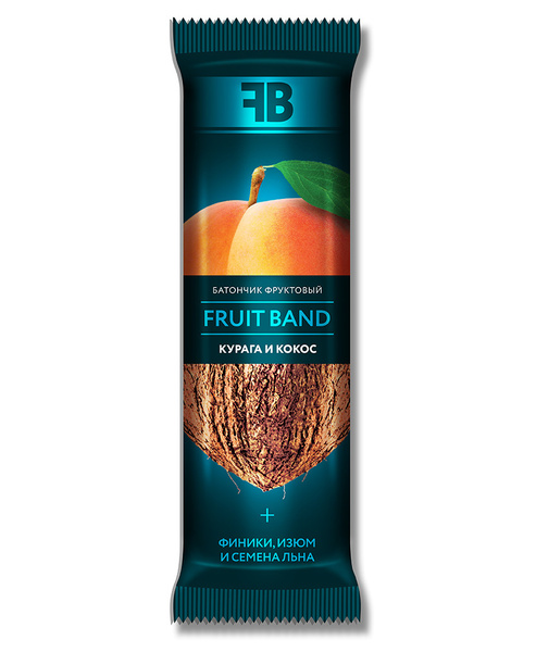 Фруктовый батончик "Fruit Band" с курагой, кокосовой стружкой и ...