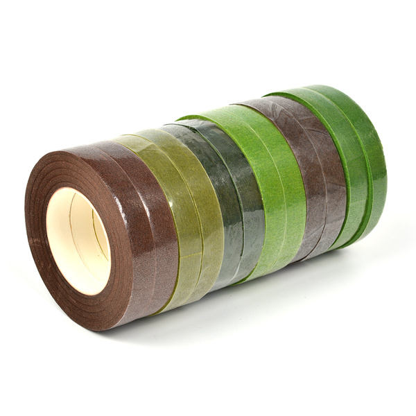 Тейп лента флористическая ширина 10 мм длина 27,43 м ассорти MIX2 ...