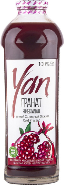 YAN Гранатовый сок прямого холодного отжима 930 мл - купить с доставкой ...