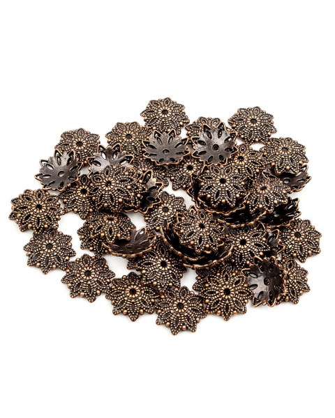 Колпачки для бусин (шапочка), диаметр 15 мм, высота 4 мм, сплав олова с ...