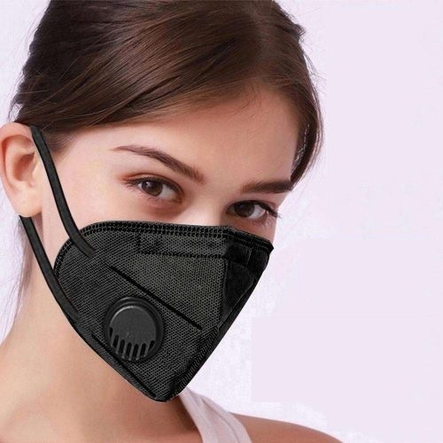 Респиратор KN95 black черный/ маска респиратор с клапаном / респиратор ...