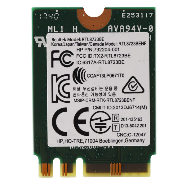 Сетевая карта для карты Realtek RTL8723BE 802.11N Wi-Fi Bluetooth 4.0 ...