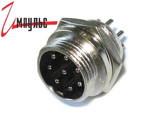 Разъем MIC 8pin штекер на корпус 16M-8B - купить с доставкой по ...