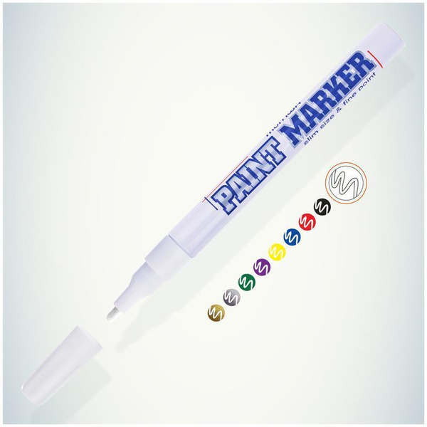 Маркер-краска MunHwa PAINT MARKER SLIM, БЕЛАЯ 2мм (SPM-05) купить на ...