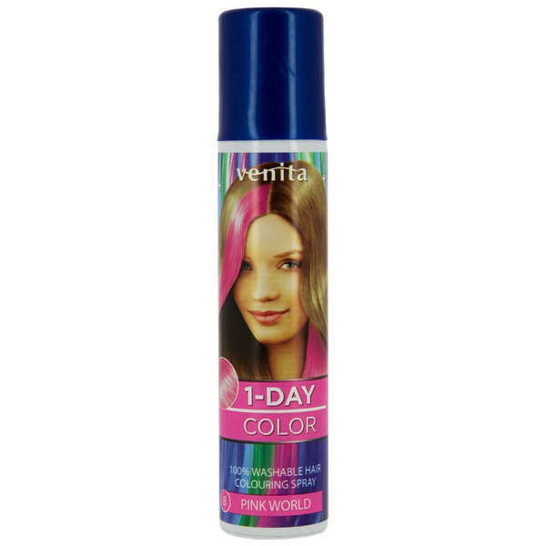VENITA Спрей для волос оттеночный 1-DAY COLOR тон Pink world (розовый ...