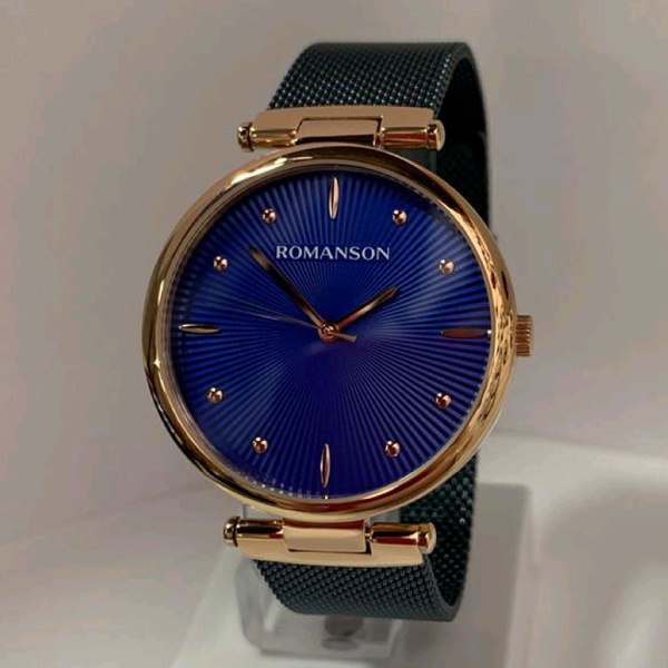 ROMANSON RM 0B12L LR(BU) женские наручные часы в золотистом круглом ...