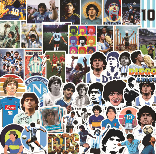 Набор наклеек Диего Марадонна 50 шт, стикеры самоклеющиеся для ...