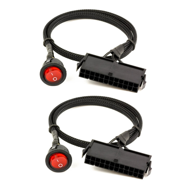 2X 24-контактный разъем ATX PSU для ПК, тестер питания, кабель для ...