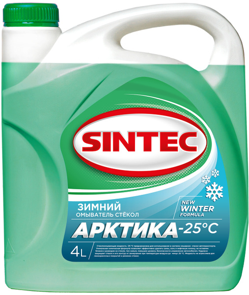 SINTEC Жидкость стеклоомывателя Готовый раствор до -25°C, 4 л, 1 шт ...