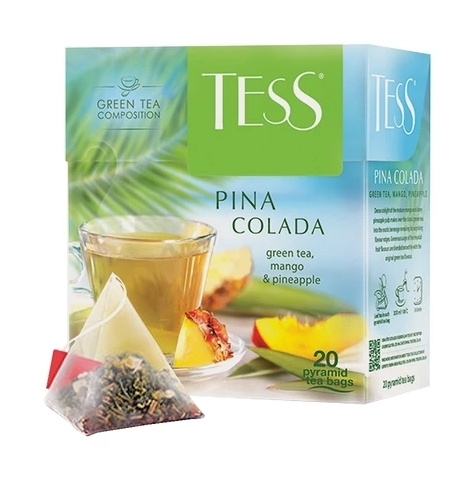 Чай TESS (Тесс) "Pina Colada", зеленый с ароматом тропических фруктов ...