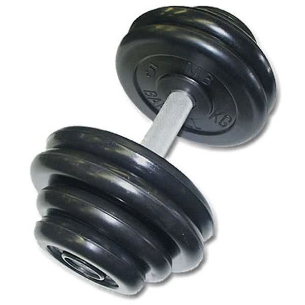 Гантели Mb Barbell гантель профи, 1 шт. по 38.5 кг, черный - купить по ...