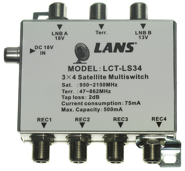 Мультисвитч LANS LCT-LS 34 - купить с доставкой по выгодным ценам в ...