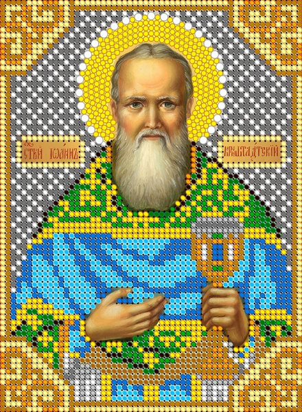 АЛМАЗНАЯ МОЗАИКА ИКОНА ИМЕННАЯ Мужская "Иоанн Кронштадский"/ Алмазная ...