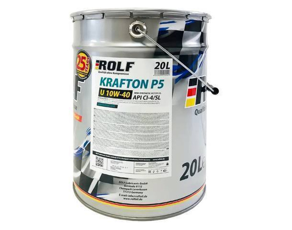 Масло моторное ROLF KRAFTON P5 U 10W-40 Полусинтетическое -  в .