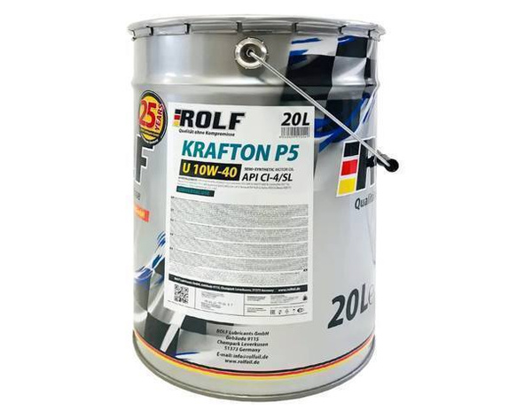 Масло моторное ROLF KRAFTON P5 U 10W-40 Полусинтетическое - купить в ...