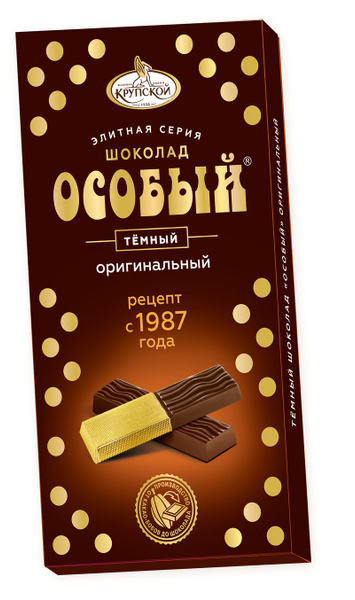Шоколад "Особый темный оригинальный" Фабрика имени Крупской 88г ...