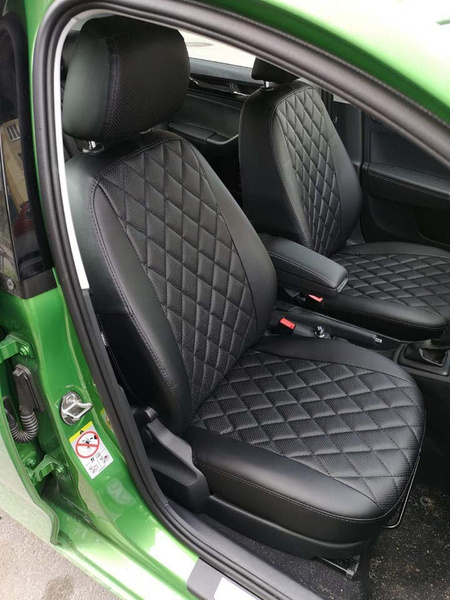 Чехлы на автомобильные сидения РОМБ для Шкода Рапид I/II (Skoda Rapid I ...