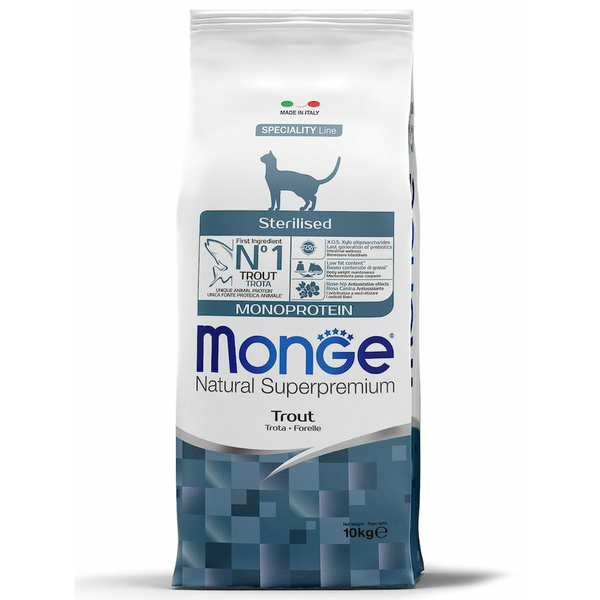 Монж Кэт Стерилайзд для стерилизованных кошек с форелью / Monge Cat ...