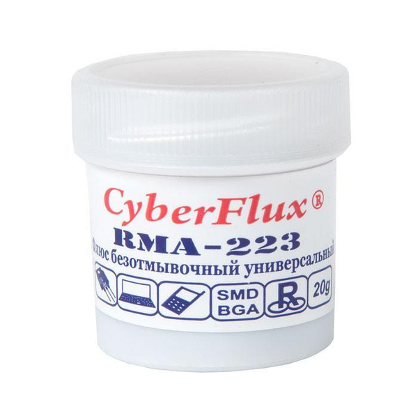 Флюс CyberFlux RMA-223 безотмывочный универсальный, банка, 20гр ...