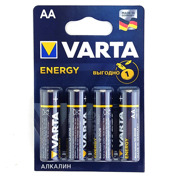 Батарейка (4шт) щелочная VARTA LR6 AA Energy 1.5В - купить с доставкой ...