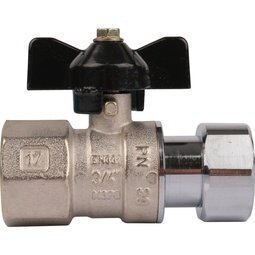 Кран шаровый прямой 3/4" ВР с накидной гайкой , бабочка 40бар, t-150*C ...