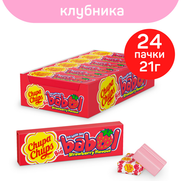 Жевательная резинка Chupa Chups Big Babol Чупа Чупс БИГ БАБОЛ со вкусом ...