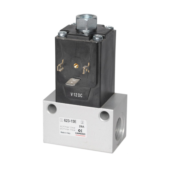 Распределитель электропневматический 623-15E-A62 (2/2-3/8) 12V. CAMOZZI ...