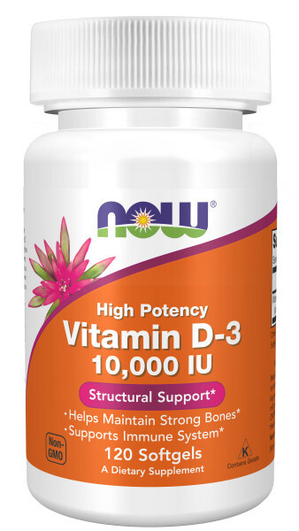 Характеристики Витамин Д 10000 NOW Vitamin Д3 10.000 МЕ 120 гелевых ...