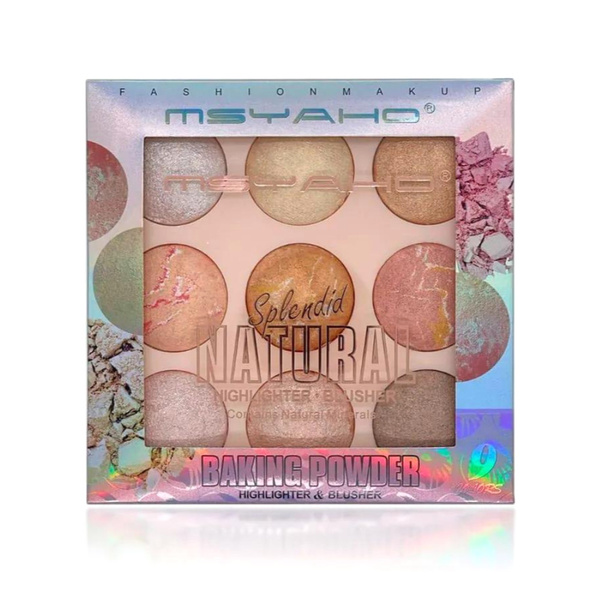 Msyaho Natural Splendid Highlighter&Blusher Хайлайтер для лица. Палетка ...