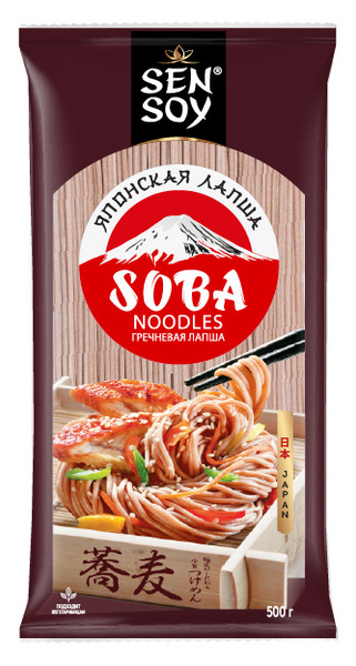 Лапша гречневая Соба Sen Soy Premium Soba, 500 г х 12 шт. - купить с ...