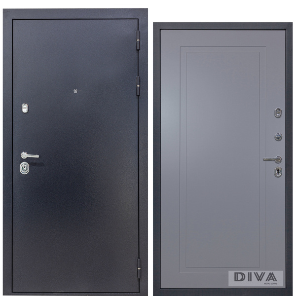 Дверь входная металлическая DIVA 40 2050x860 Правая Титан - Н10 Силк ...