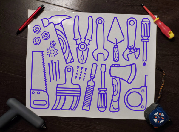 Наклейки для инструментов / строительные инструменты / маркировка на ...