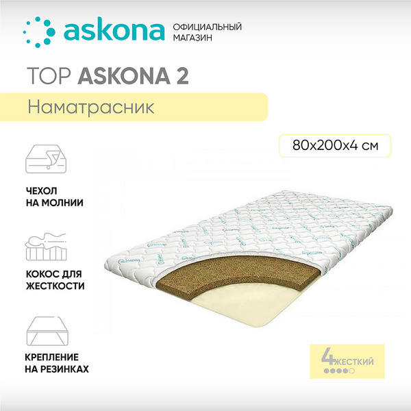 Топпер-наматрасник ASKONA AskonaTop21503, Беспружинный, 80 - купить по ...