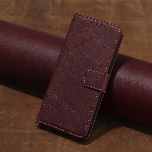 Чехол книжка luxury для Xiaomi Redmi 12C / Редми 12С (Бордовая со ...