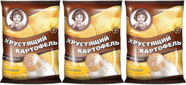 Чипсы картофельные Хрустящий картофель с солью 40 г в упаковке ...
