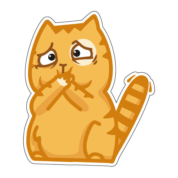 Стикер котик