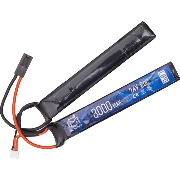Аккумулятор LiPo 7.4V 3000mAh 20C нунчаки (BlueMAX) (Mini Tamiya ...