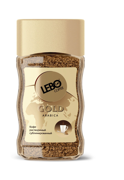 Кофе растворимый LEBO (Лебо) Gold 100 г х 12 банок, стекло - купить с ...