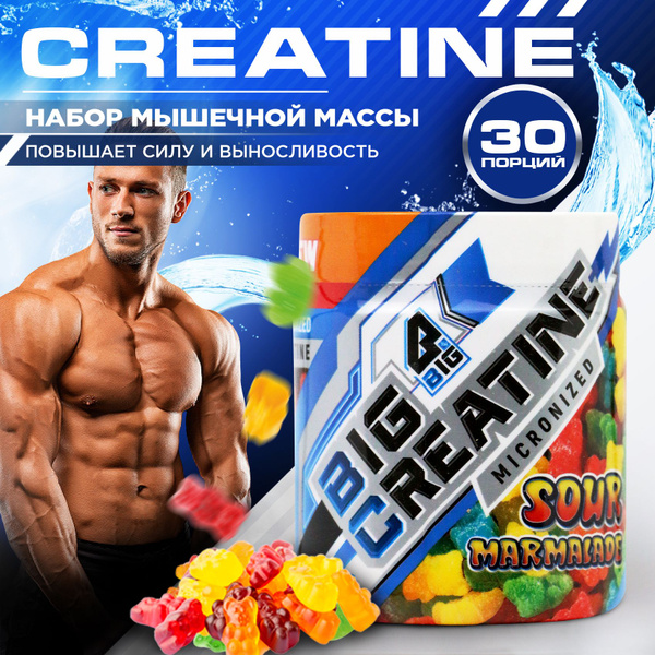 Креатин моногидрат BIGSNT BIG CREATINE для набора мышечной массы, силы ...