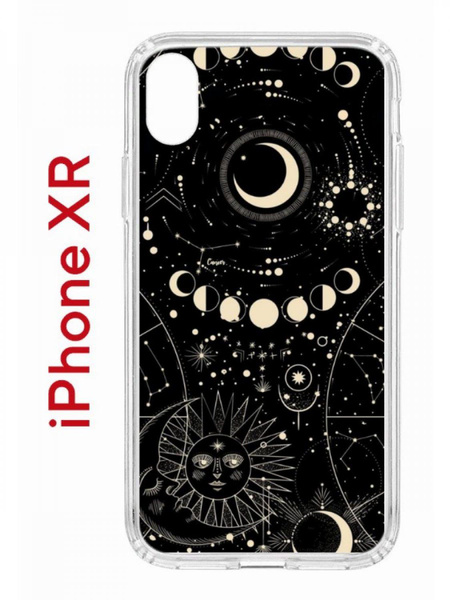 Чехол на iPhone XR с рисунком Kruche Print Space, защитный бампер на ...