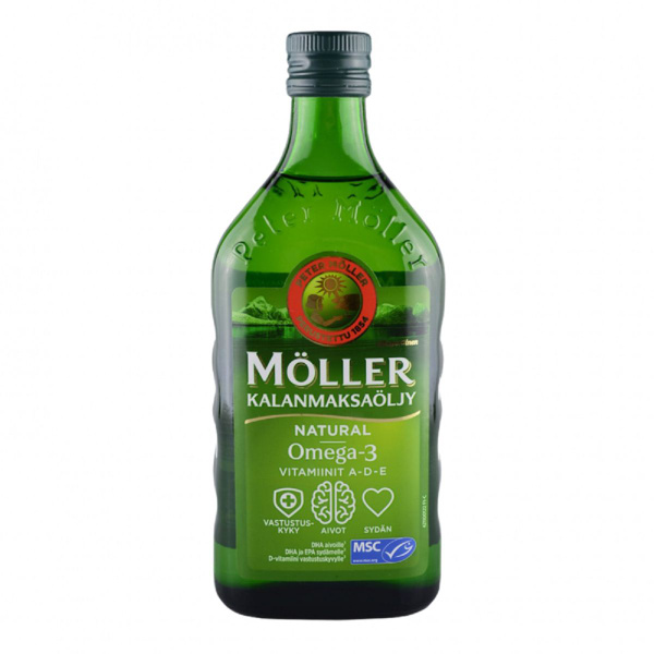 Омега-3 рыбий жир из печени трески MOLLER KALANMAKSAOLJY 500 мл ...